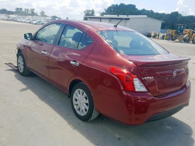 3N1CN7AP6HK414412 - 2017 NISSAN VERSA S RED photo 3