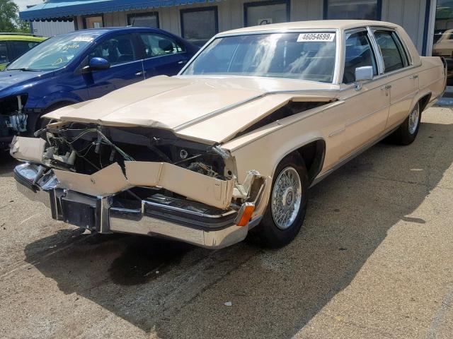 1G6DW51Y8JR762929 - 1988 CADILLAC BROUGHAM TAN photo 2