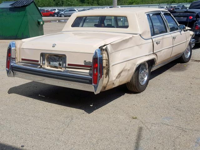 1G6DW51Y8JR762929 - 1988 CADILLAC BROUGHAM TAN photo 4