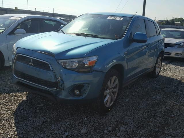 4A4AR3AU8DE012735 - 2013 MITSUBISHI OUTLANDER BLUE photo 2