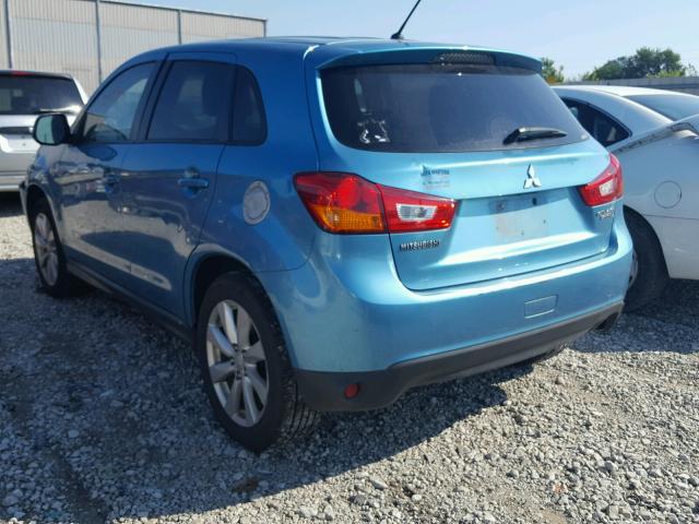 4A4AR3AU8DE012735 - 2013 MITSUBISHI OUTLANDER BLUE photo 3