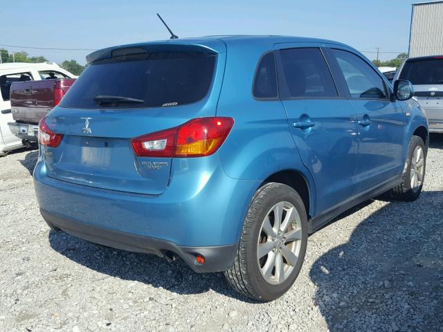 4A4AR3AU8DE012735 - 2013 MITSUBISHI OUTLANDER BLUE photo 4