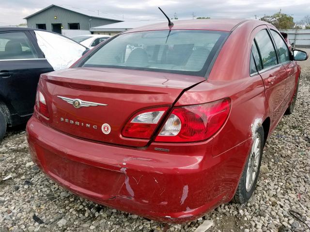 1C3LC56K07N509419 - 2007 CHRYSLER SEBRING TO RED photo 4