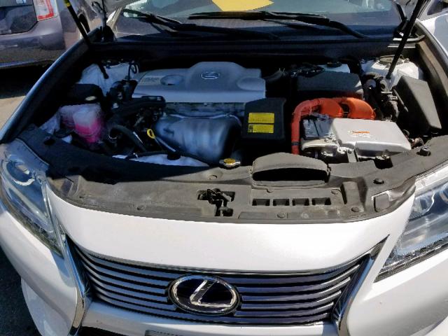 JTHBW1GG0E2059446 - 2014 LEXUS ES 300H WHITE photo 7