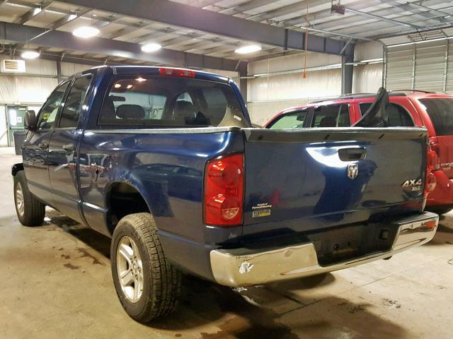 1D7HU18P57S106981 - 2007 DODGE RAM 1500 S BLUE photo 3