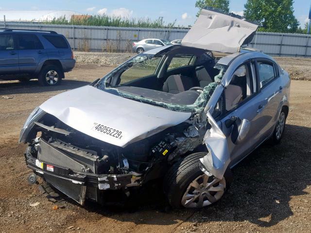 KNADM4A31D6191997 - 2013 KIA RIO LX SILVER photo 2