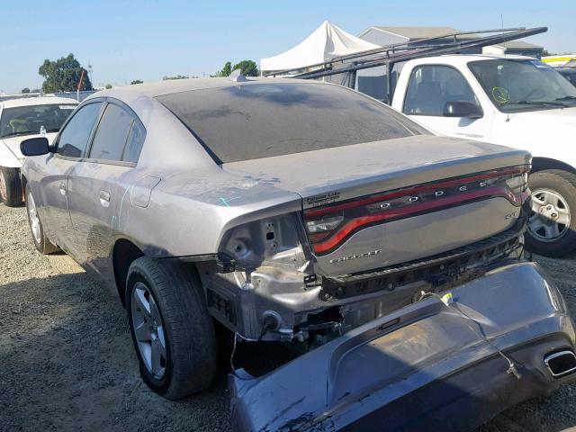 2C3CDXHG5GH129602 - 2016 DODGE CHARGER SX SILVER photo 3