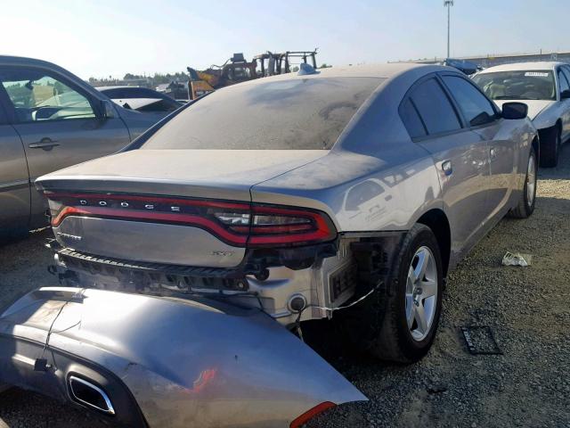 2C3CDXHG5GH129602 - 2016 DODGE CHARGER SX SILVER photo 4