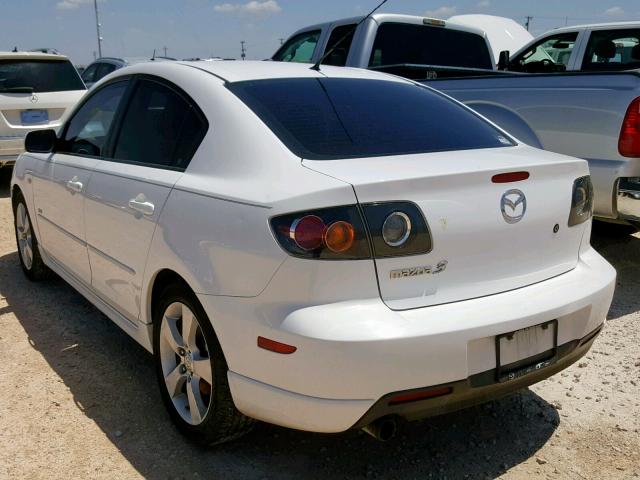 JM1BK323451257756 - 2005 MAZDA 3 S WHITE photo 3