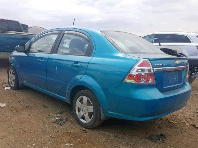 KL1TD56E49B636835 - 2009 CHEVROLET AVEO LS GREEN photo 3