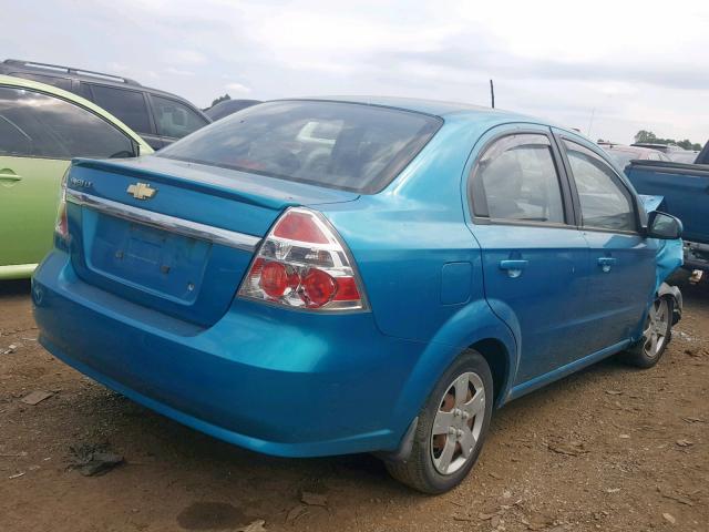 KL1TD56E49B636835 - 2009 CHEVROLET AVEO LS GREEN photo 4