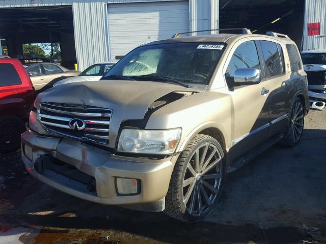 5N3AA08A15N811740 - 2005 INFINITI QX56 GOLD photo 2