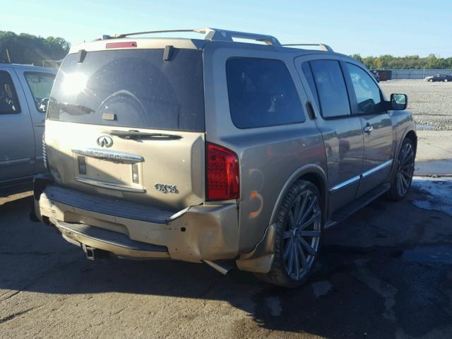 5N3AA08A15N811740 - 2005 INFINITI QX56 GOLD photo 4