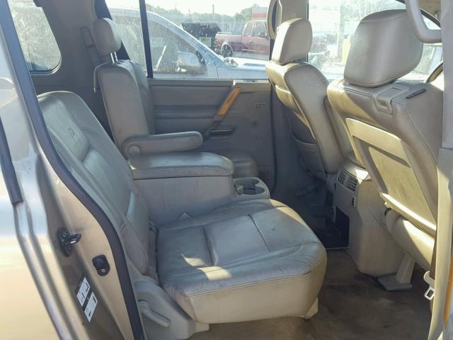 5N3AA08A15N811740 - 2005 INFINITI QX56 GOLD photo 6