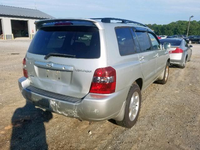 JTEEP21A440032844 - 2004 TOYOTA HIGHLANDER SILVER photo 4