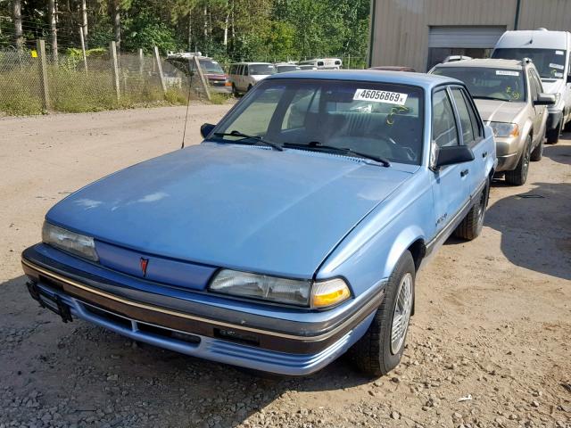 JG2JB54K5M7578619 - 1991 PONTIAC SUNBIRD BLUE photo 2