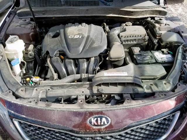 5XXGN4A77EG305052 - 2014 KIA OPTIMA EX PURPLE photo 7