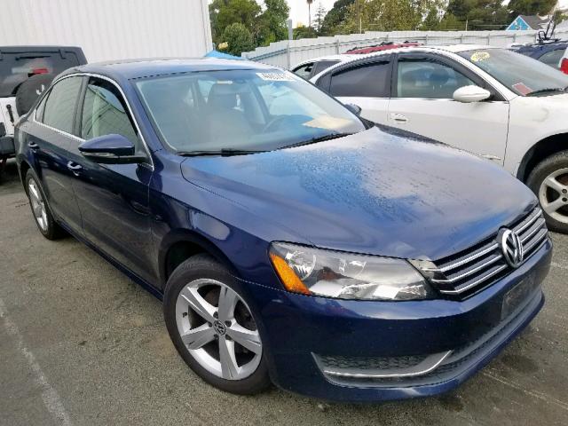 1VWBP7A35CC101203 - 2012 VOLKSWAGEN PASSAT SE BLUE photo 1