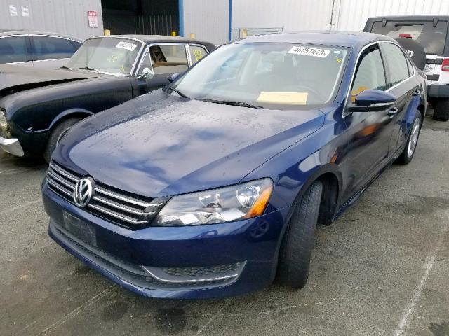 1VWBP7A35CC101203 - 2012 VOLKSWAGEN PASSAT SE BLUE photo 2