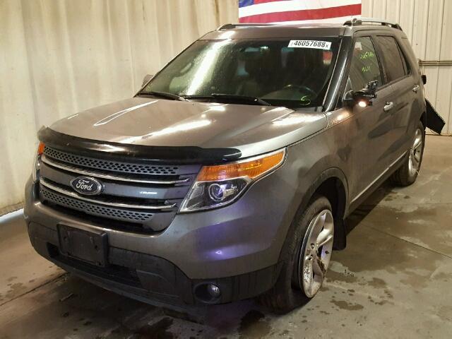 1FM5K8F88DGC20331 - 2013 FORD EXPLORER L GRAY photo 2