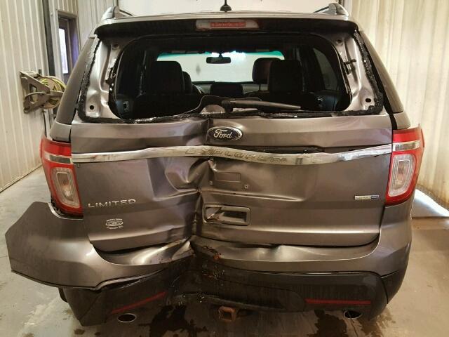 1FM5K8F88DGC20331 - 2013 FORD EXPLORER L GRAY photo 9