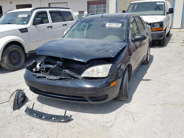 1FAFP34N16W126554 - 2006 FORD FOCUS ZX4 BLACK photo 2