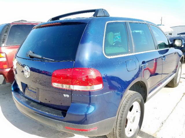 WVGBC67L64D015213 - 2004 VOLKSWAGEN TOUAREG 3. BLUE photo 4