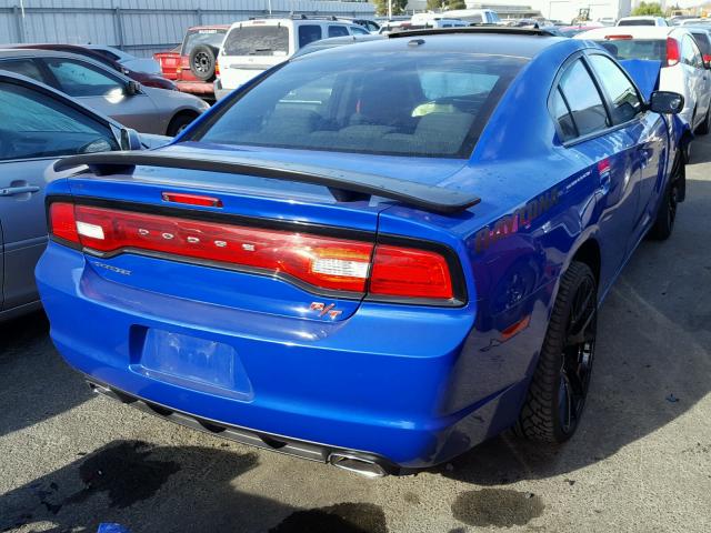 2C3CDXCT1DH652387 - 2013 DODGE CHARGER R/ BLUE photo 4