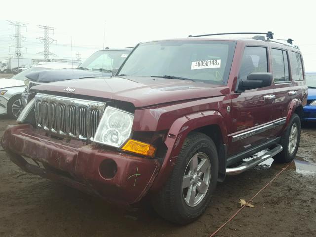 1J8HG58227C591581 - 2007 JEEP COMMANDER MAROON photo 2