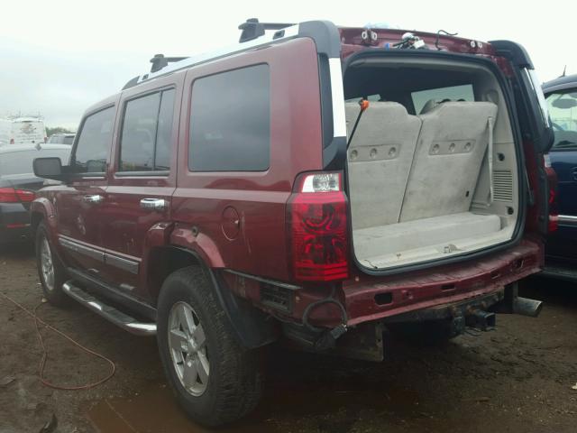 1J8HG58227C591581 - 2007 JEEP COMMANDER MAROON photo 3