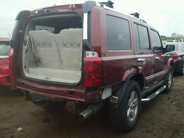 1J8HG58227C591581 - 2007 JEEP COMMANDER MAROON photo 4