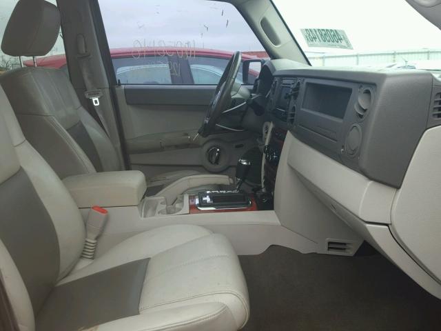 1J8HG58227C591581 - 2007 JEEP COMMANDER MAROON photo 5