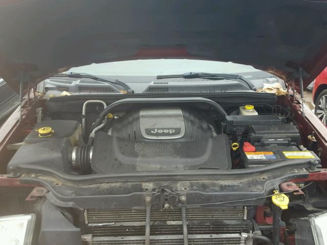 1J8HG58227C591581 - 2007 JEEP COMMANDER MAROON photo 7