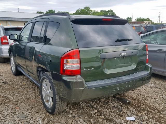 1J8FF47W27D211643 - 2007 JEEP COMPASS GREEN photo 3