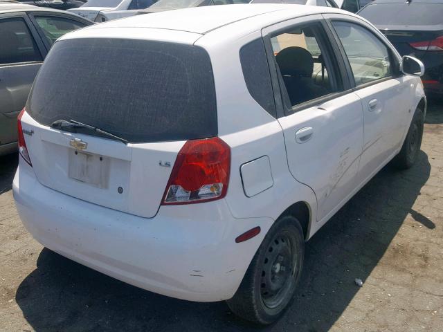 KL1TD66677B692117 - 2007 CHEVROLET AVEO BASE 白色 照片 4