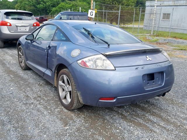 4A3AK24F37E024456 - 2007 MITSUBISHI ECLIPSE GS BLUE photo 3