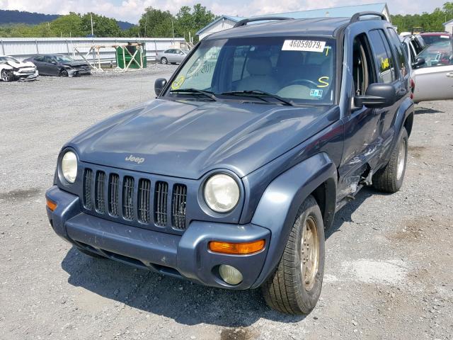 1J4GL58KX2W317206 - 2002 JEEP LIBERTY LI BLUE photo 2