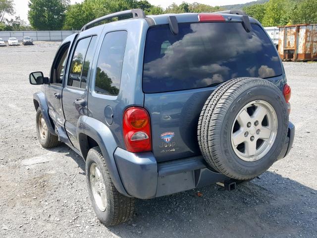 1J4GL58KX2W317206 - 2002 JEEP LIBERTY LI BLUE photo 3