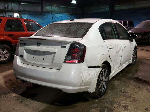 3N1AB6APXCL676012 - 2012 NISSAN SENTRA 2.0 WHITE photo 4