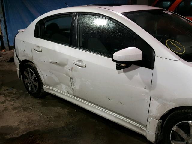 3N1AB6APXCL676012 - 2012 NISSAN SENTRA 2.0 WHITE photo 9