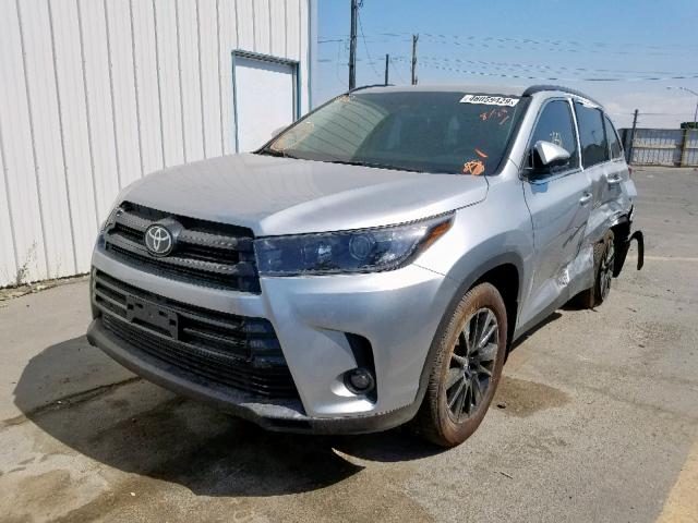 5TDJZRFH7KS564403 - 2019 TOYOTA HIGHLANDER SILVER photo 2