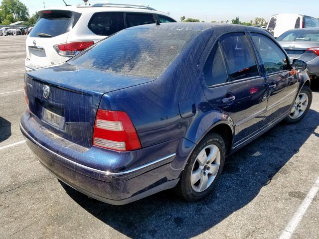 3VWSA69M64M052294 - 2004 VOLKSWAGEN JETTA GLS BLUE photo 4