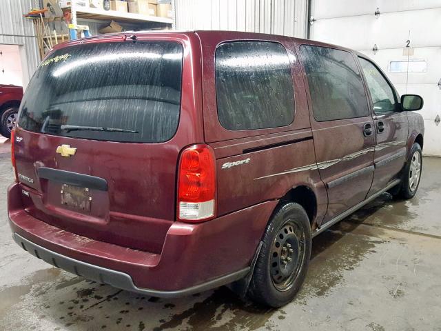 1GNDV23W17D192957 - 2007 CHEVROLET UPLANDER L 栗色 照片 4