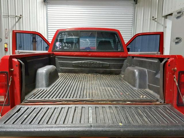 1B7GG26X0TW709720 - 1996 DODGE DAKOTA RED photo 6