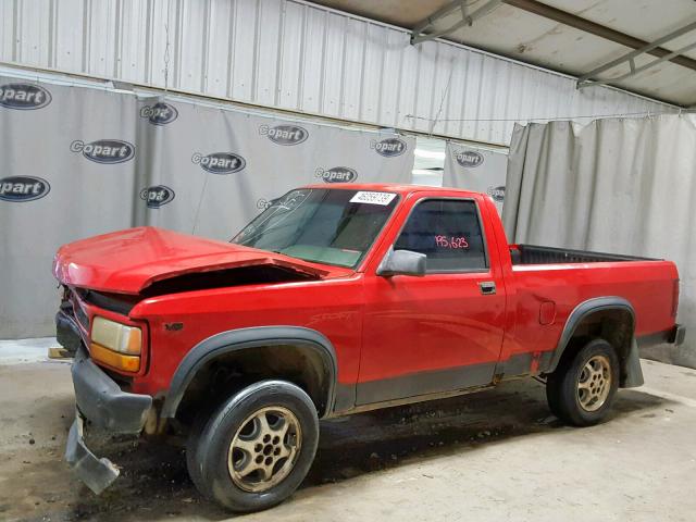 1B7GG26X0TW709720 - 1996 DODGE DAKOTA RED photo 9