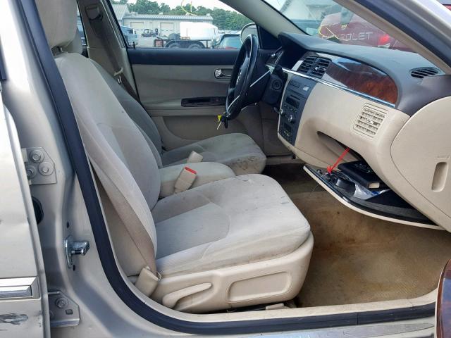 2G4WC582081193198 - 2008 BUICK LACROSSE C BEIGE photo 5