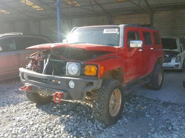 5GTDN136068309107 - 2006 HUMMER H3 RED photo 2