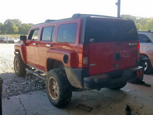 5GTDN136068309107 - 2006 HUMMER H3 RED photo 3