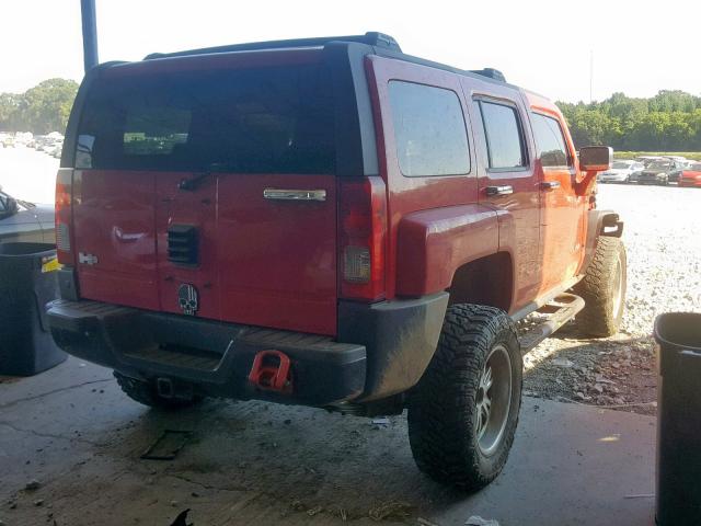 5GTDN136068309107 - 2006 HUMMER H3 RED photo 4