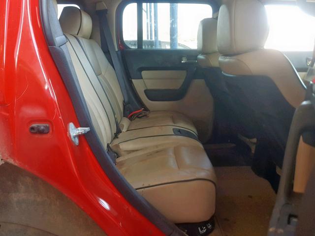 5GTDN136068309107 - 2006 HUMMER H3 RED photo 6